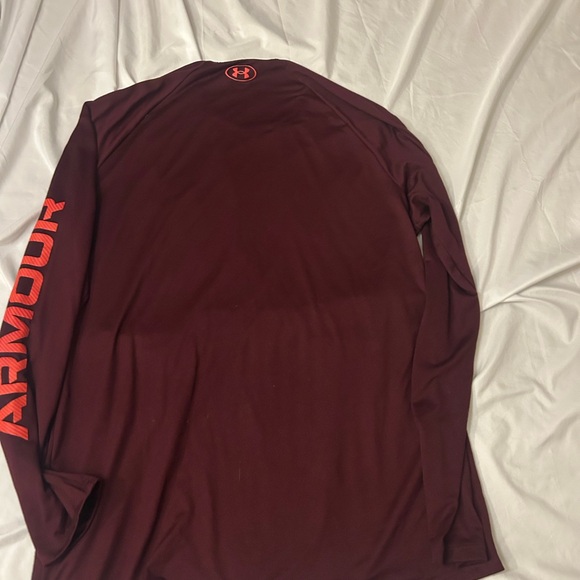 UNDER ARMOUR LIGHTWEIGHT LONG SLEEVE Maroon Men’s L - Picture 6 of 10
